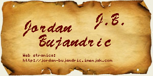 Jordan Bujandrić vizit kartica
